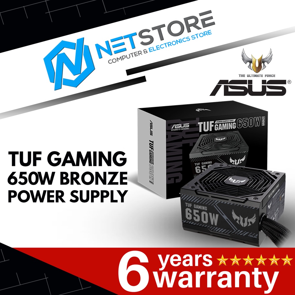 ASUS TUF GAMING 650W BRONZE POWER SUPPLY TUFGAMING650B Shopee