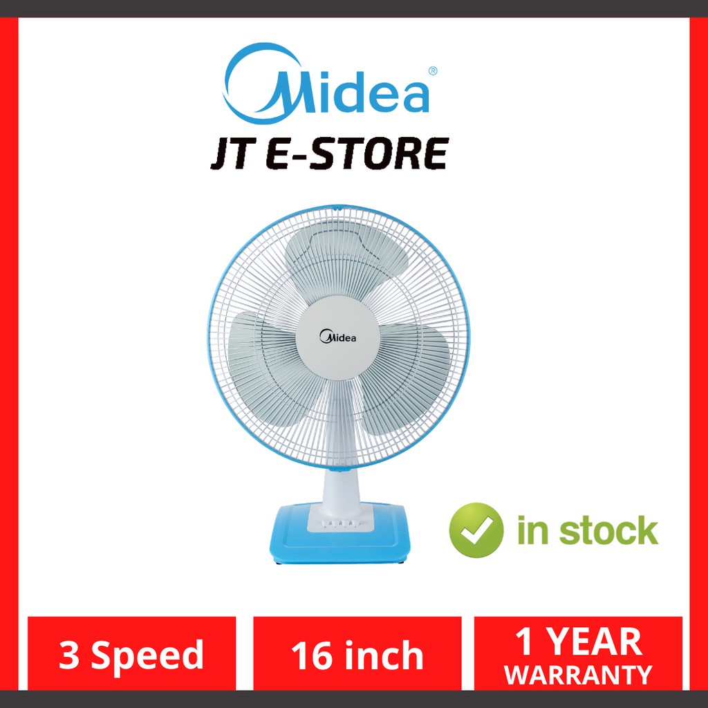 Ready Stock Midea 16 Inch Table Fan Mf 16ft15nb Mf 16ft17nb 12 Inch Table Fan Mf 12ft17nb