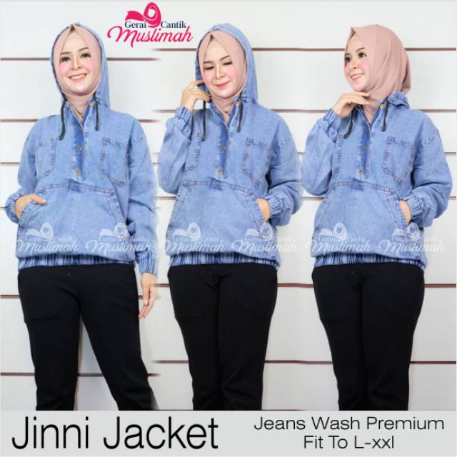jacket jeans muslimah