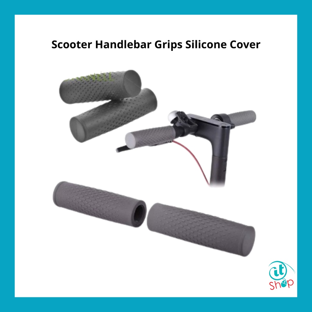 (DIY Scooter) Scooter Handlebar Grips Silicone Sleeve Handle Cover (2