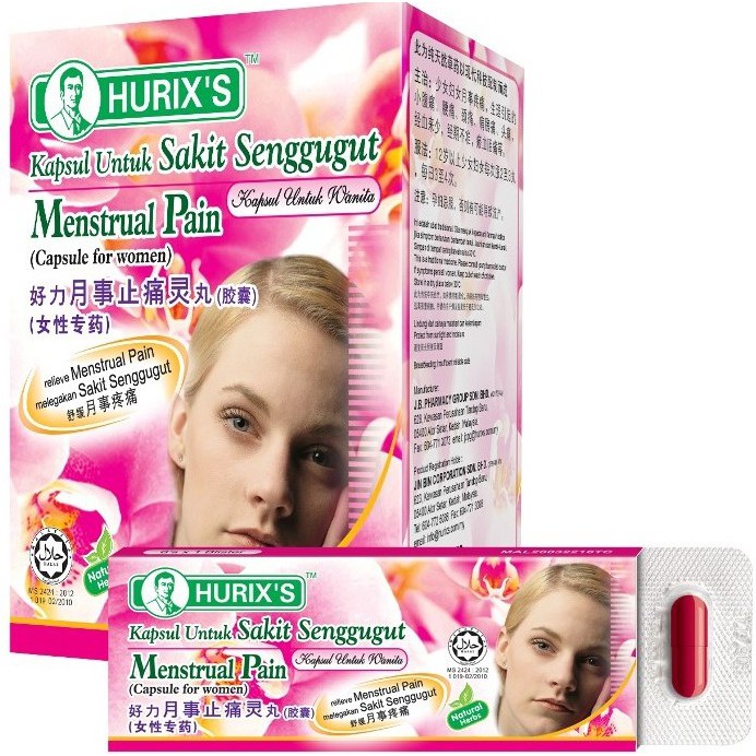 Hurix S Kapsul Untuk Sakit Senggugut Kapsul Untuk Wanita Shopee Malaysia