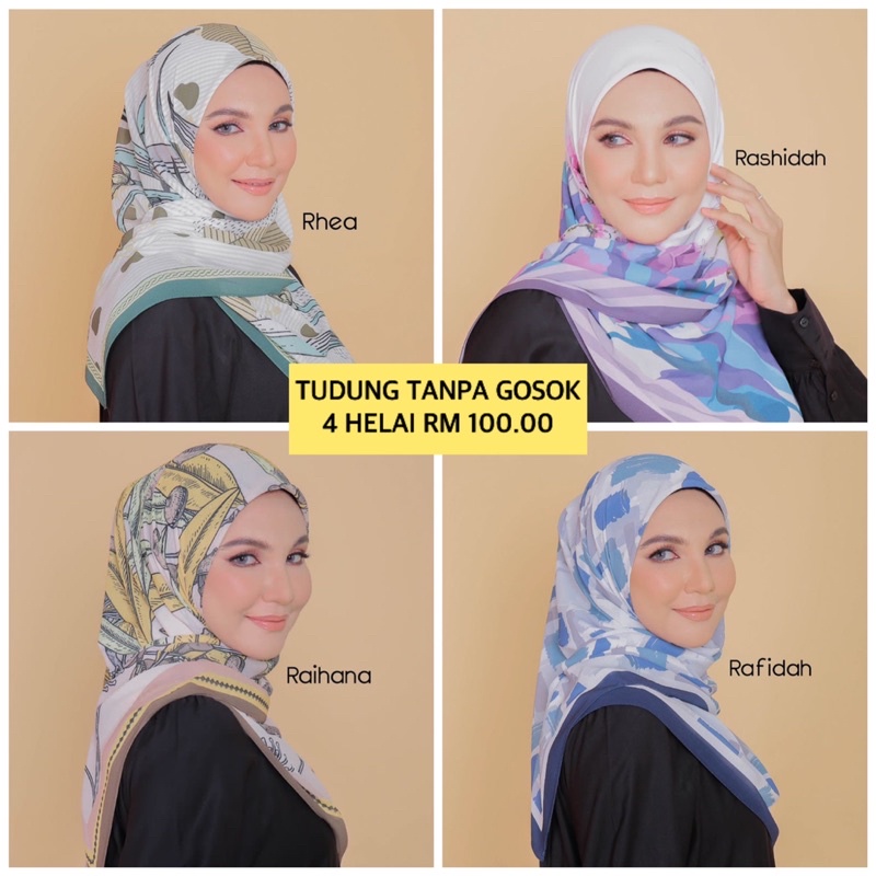 READY STOCK ✅ AS HIJAB TUDUNG TANPA GOSOK by DATIN SHAHIDA