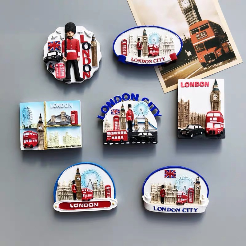 Resin Magnetic Creative Three-dimensional Refrigerator Stickers UK London Souvenir Hand Letter Landmark