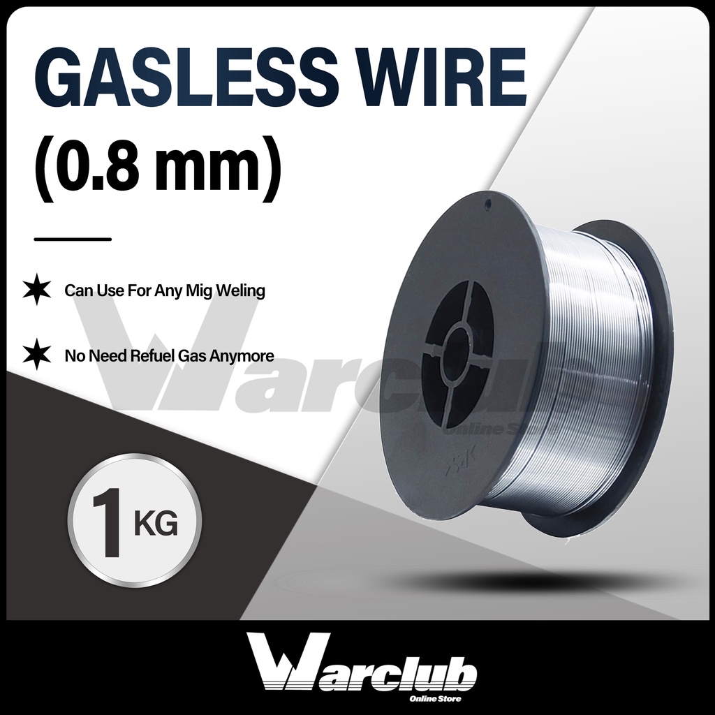 Warclub 1 KG x 0.8mm MIG Gasless Wire - FLUX CORED Mig Gasless Wire ...