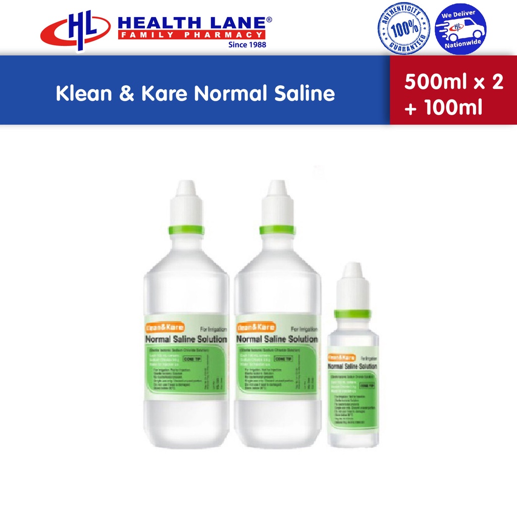 Klean & Kare Normal Saline (500ml x 2 + 100ml) Shopee Malaysia