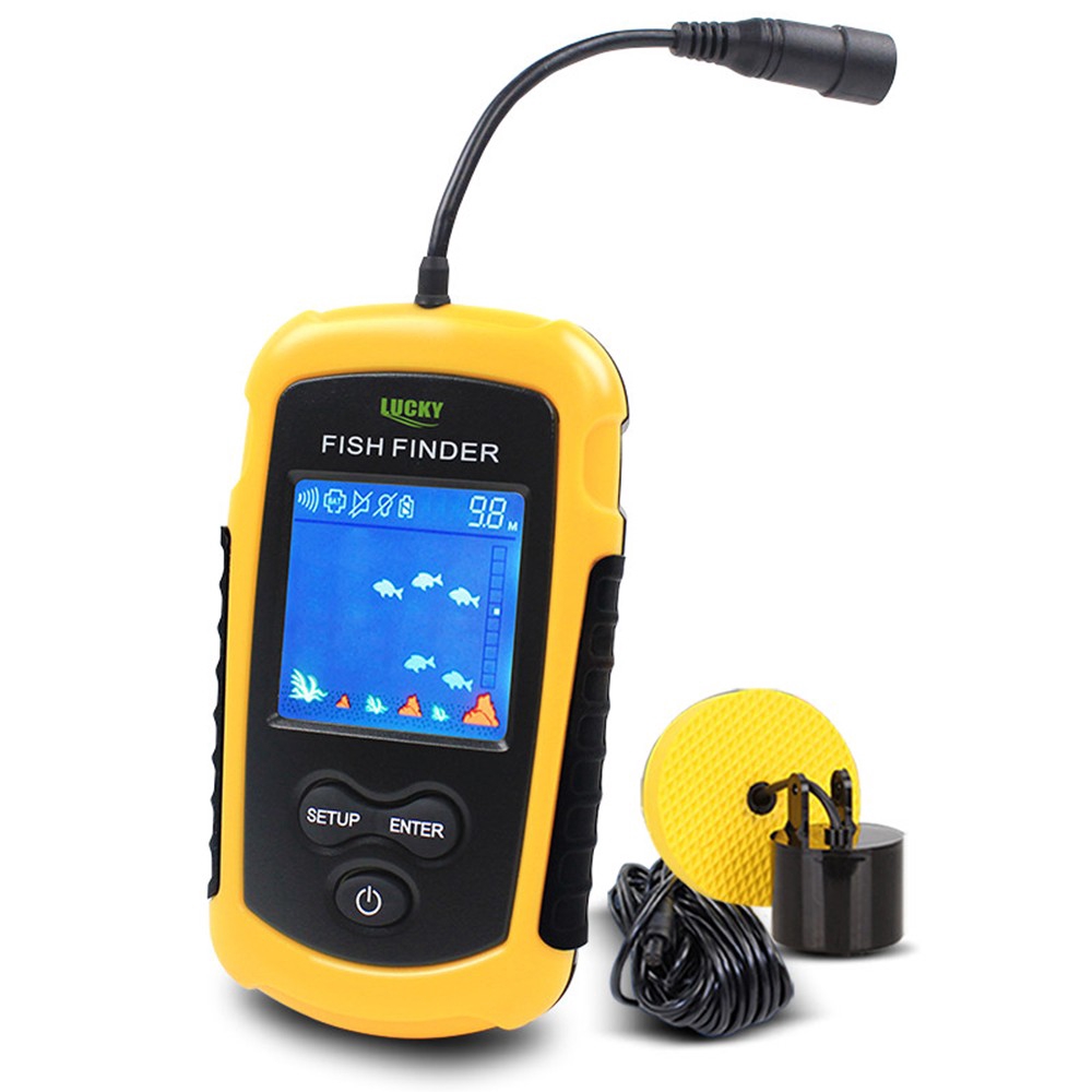 fish finder Colors Display depth sonar Sounder Alarm Transducer Fishfinder