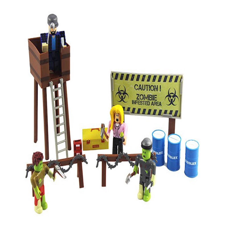 Roblox Zombie Attack Mini Toys Figures Playset Game Kids Children Gift Shopee Malaysia - roblox zombie gun get robux gift card