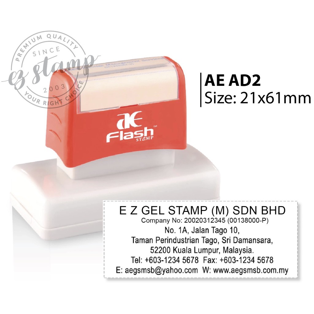 Self-inking/ Pre-inked Stamp for New SSM 12 Digit Registration 