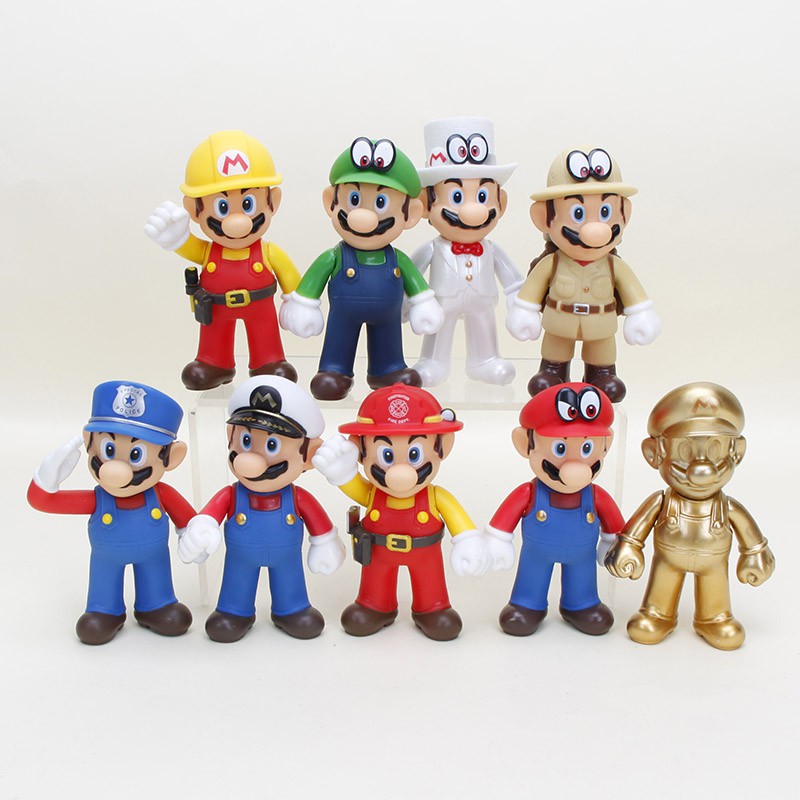 12cm Super Mario Bros Odyssey Mario Yoshi Donkey Kong Toad Wario ...