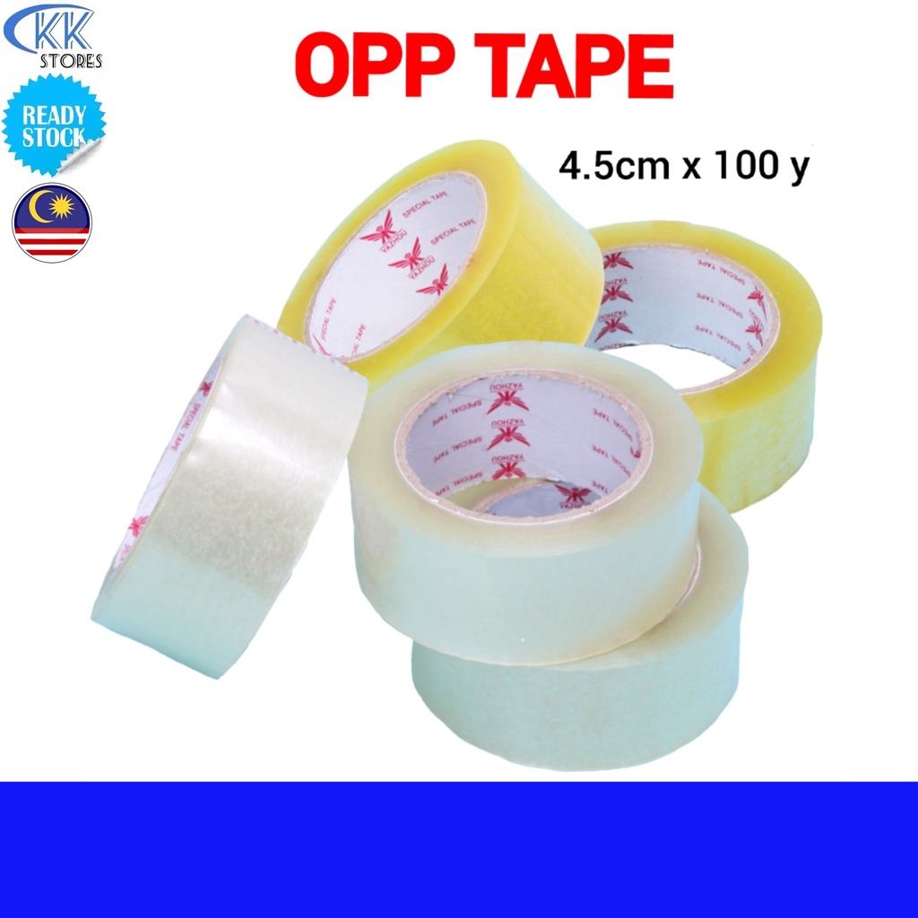 Tape OPP Transparent Tape 45mm x 100 Yards/ OPP Pita Scotch Guna Di ...