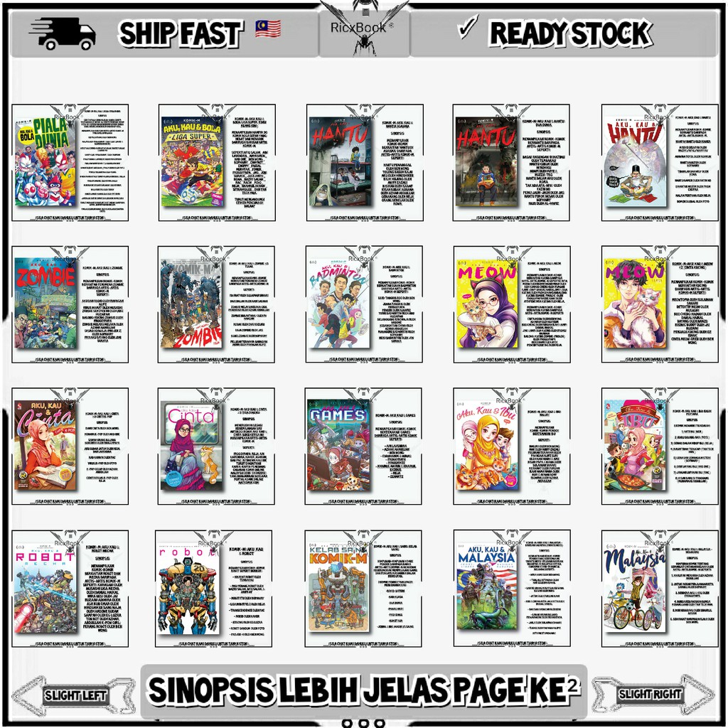 Buku Komik M Siri Komik Aku Kau Buku Komik Kanak Kanak Buku Bacaan