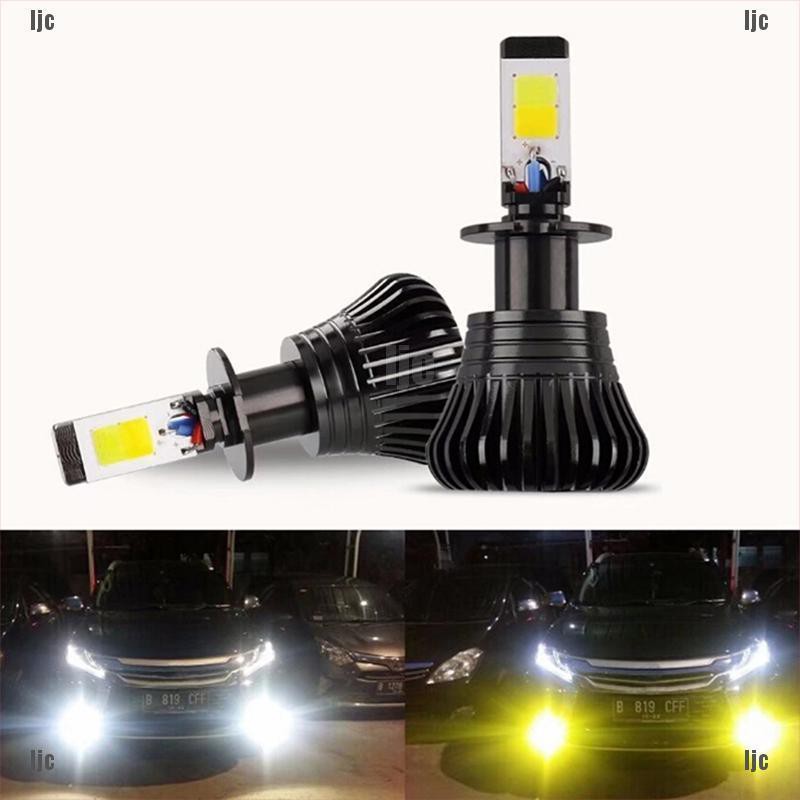 2Pcs  H11 LED Fog Driving Light Bulbs Golden Yellow 3000K 80W