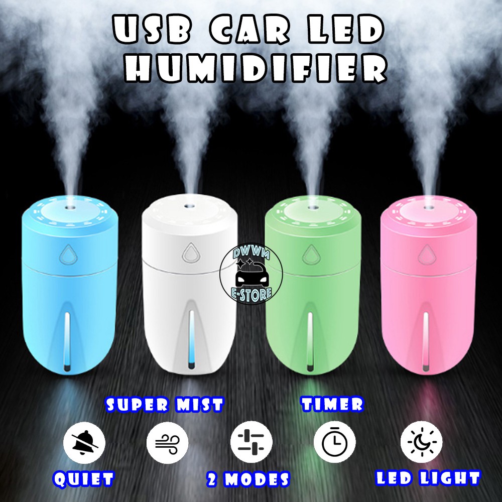 Car Air Humidifier Aroma USB Air Purifier Ultrasonic Essential Oil