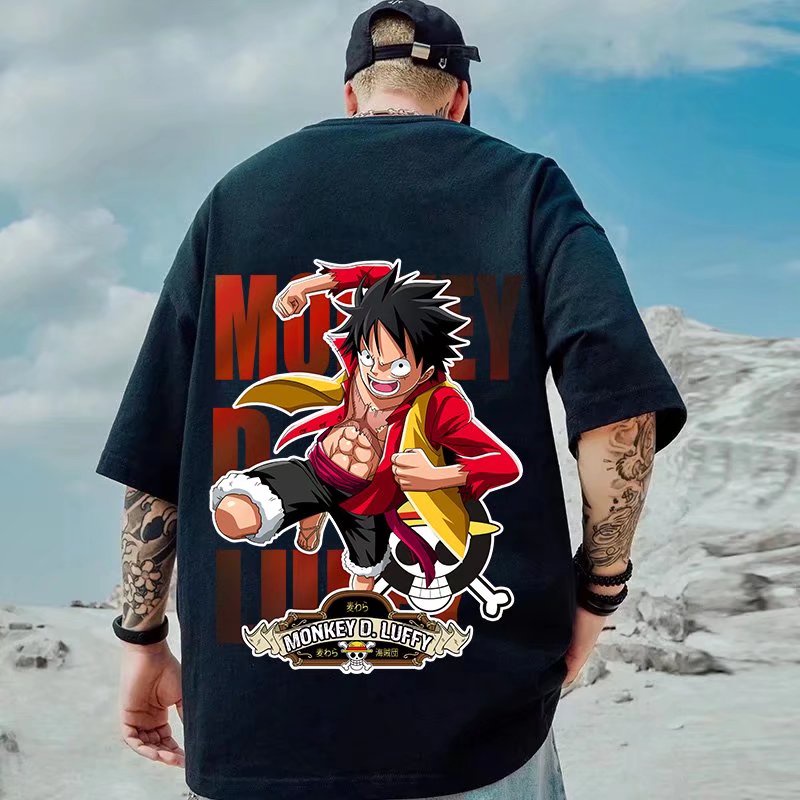 ????READY STOCK????Anime T-Shirt Men tshirt One Piece Luffy printed Short  Sleeve T-Shirt Tops Plus Size Men & Women Casual round neck loose shirt  couple outfit unisex tshirt tee men clothing | Shopee