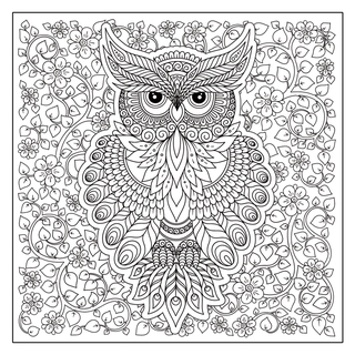 Download Adult coloring book with owl design 20 pages | Shopee Malaysia