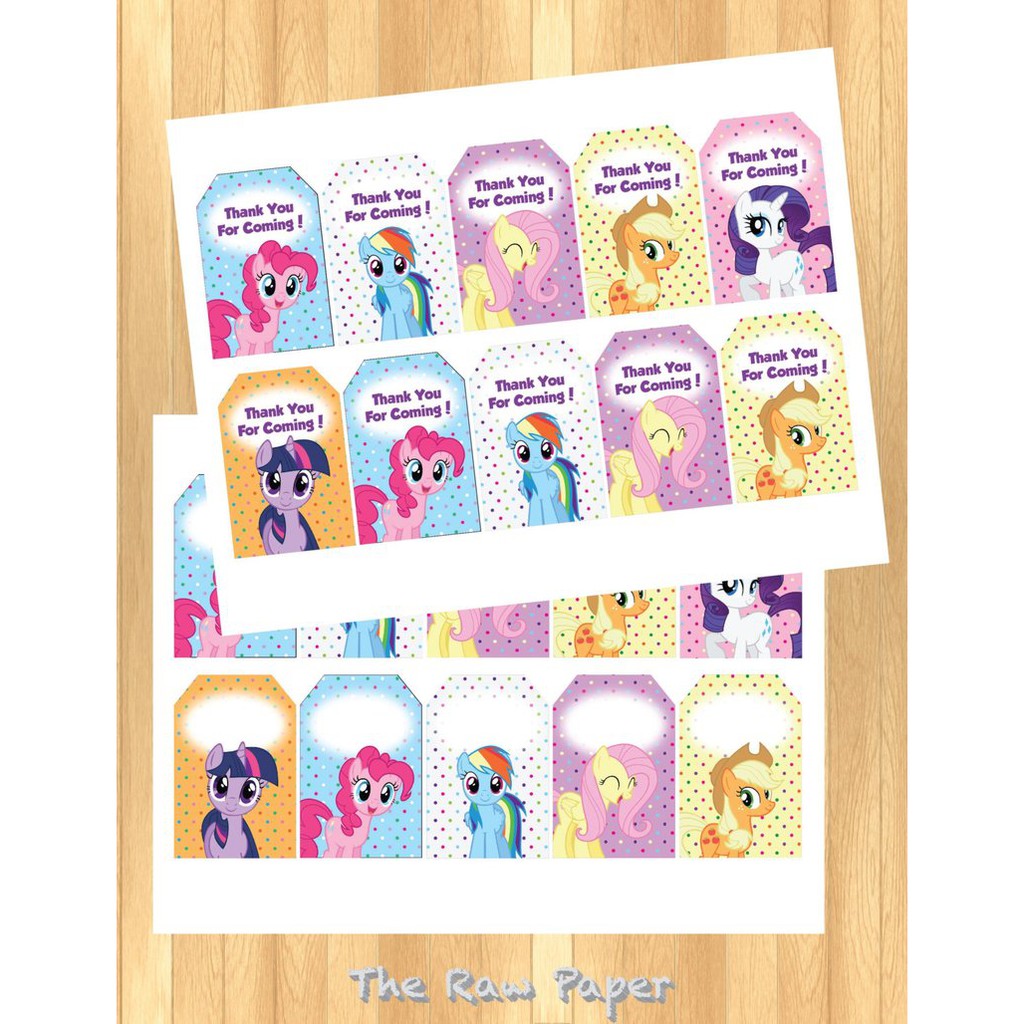 my little pony thank you tags