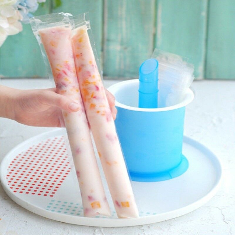 20pcs DIY Ice Cream Popsicle Disposable Plastic Bag Ice Pop Molds Bags