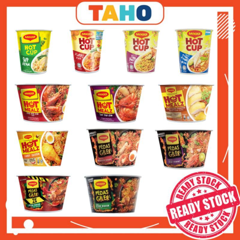 Buy Maggi Mee Cup Noodles Cup Pedas Giler Curry Chicken Asam Laksa Tom Yam Kari Roast Sesame Chic Taho Seetracker Malaysia