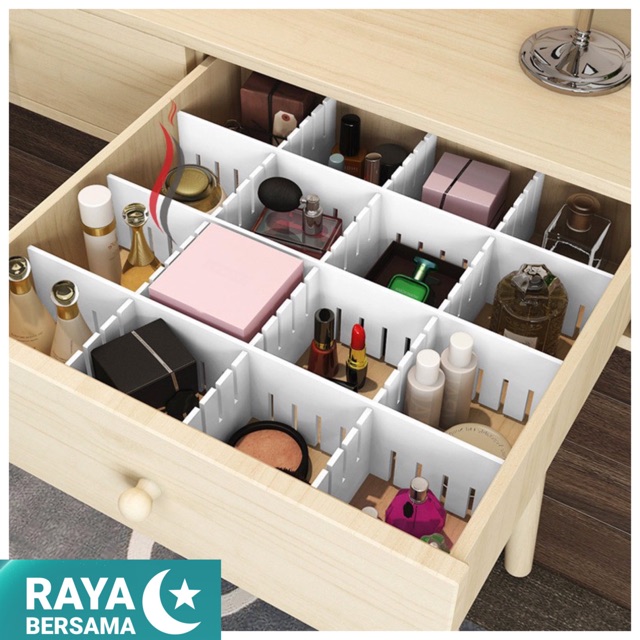 Diy Drawer Separator Socks Storage Box Underwear Organizer Shopee Malaysia