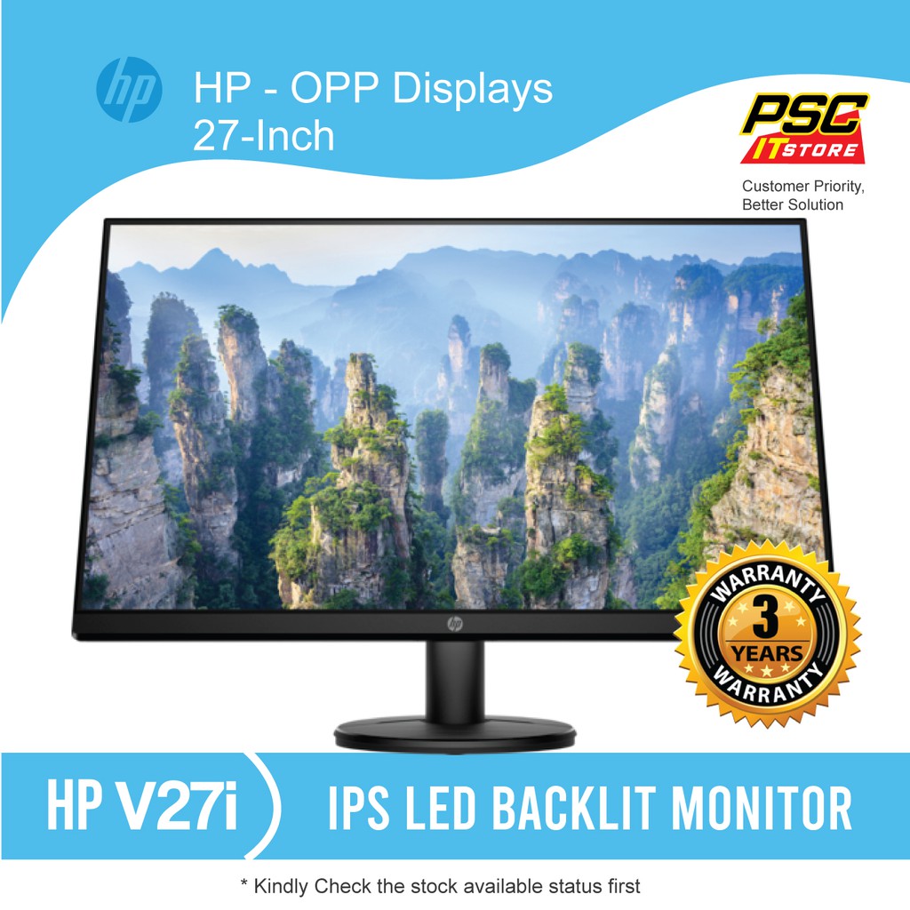 HP V27i 27-inch IPS LED Backlit Monitor (9SV93AA) | Shopee Malaysia