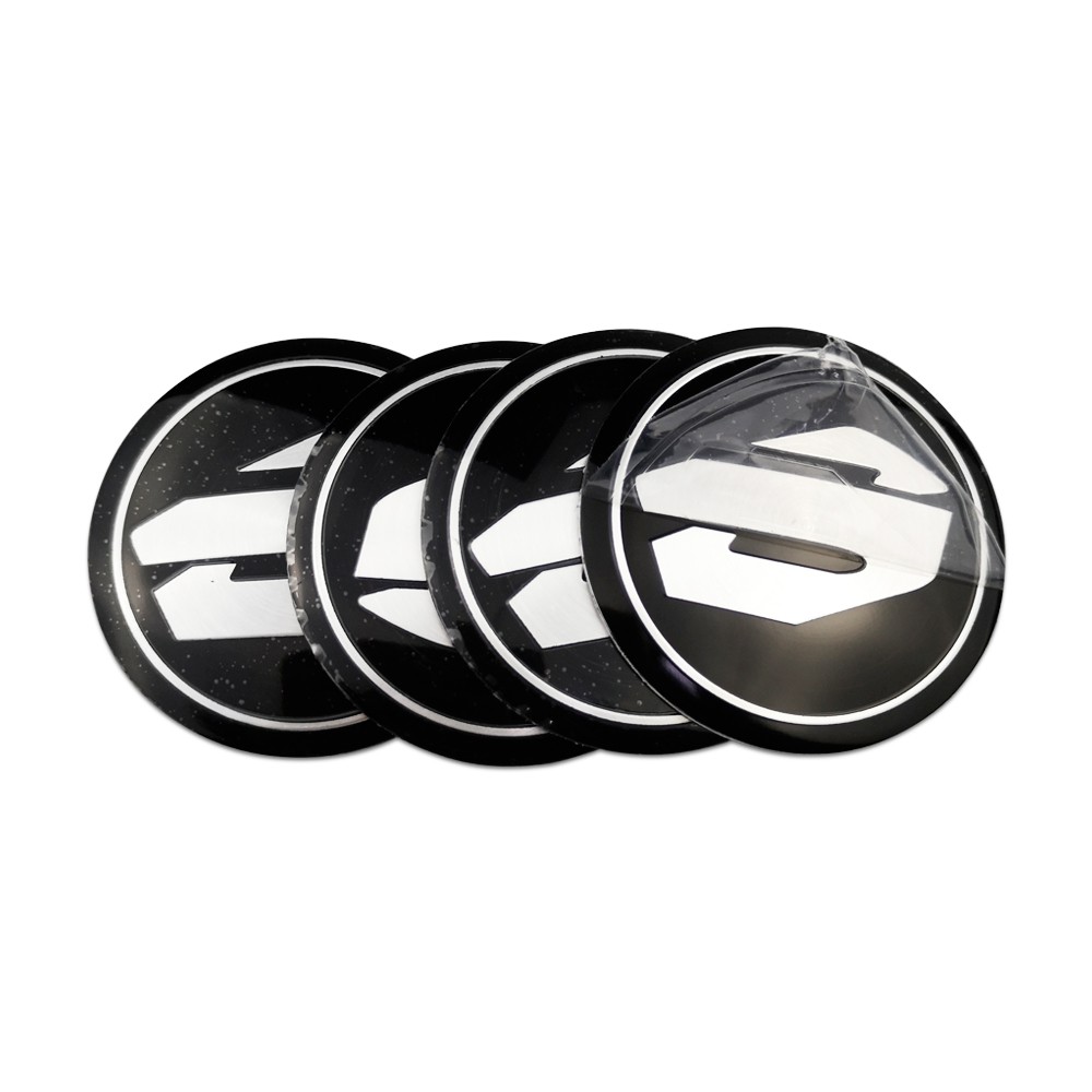 JUNBIE 4PCS 54mm Black Wheel Center Hub Caps Cover Logo Badge Emblem Sticker For Niss/@n silver 