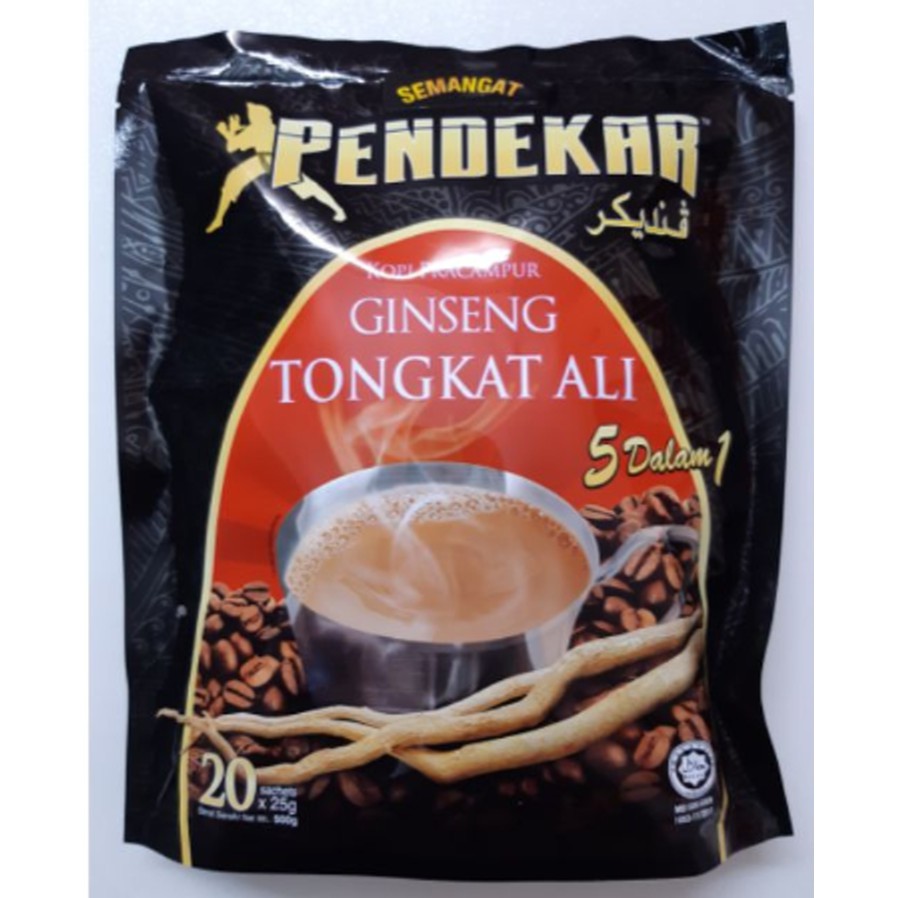 Pendekar Ginseng Tongkat Ali Coffee Kopi (20s X 25g) | Shopee Malaysia