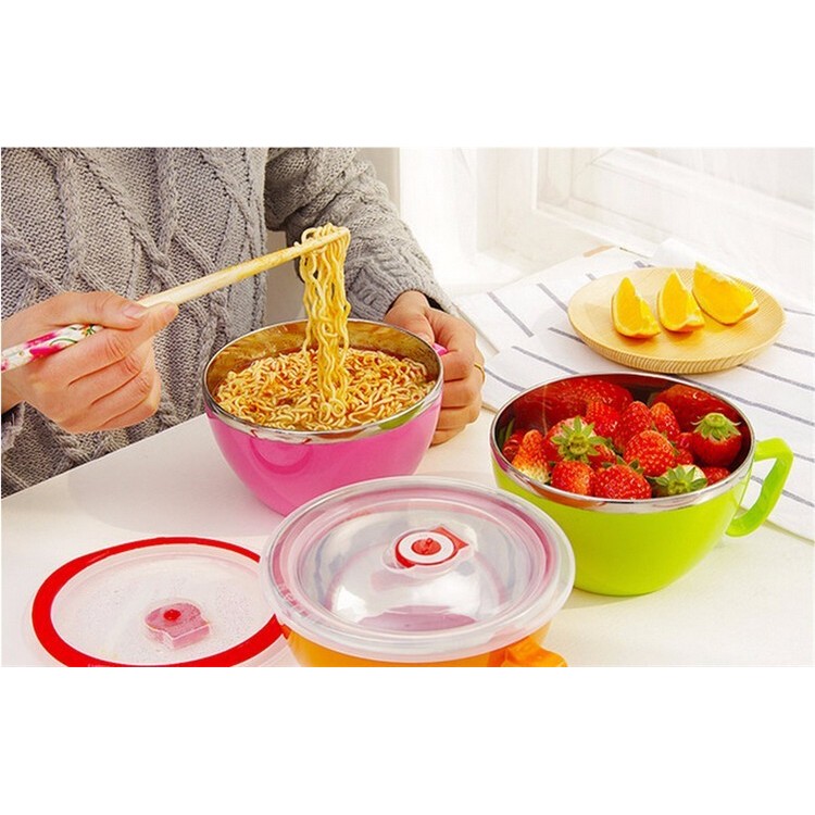 2 In 1  Instant Noodles Warmer Bowl Food Fruits Locker Tupperware