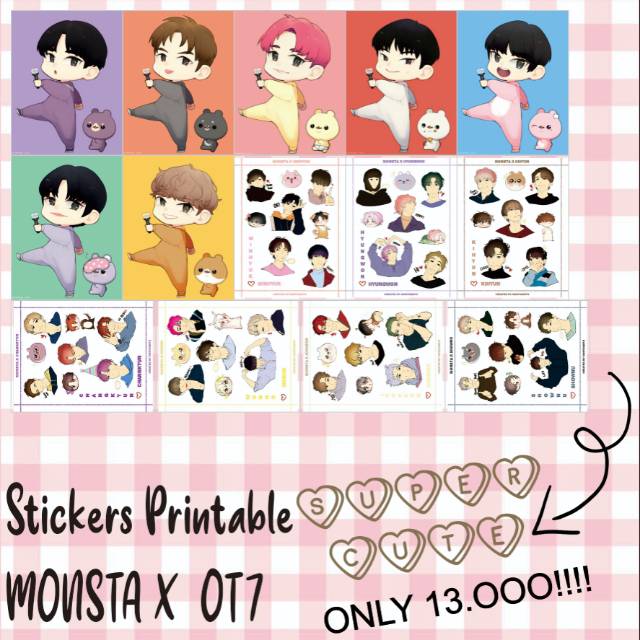 waterproof monsta x stickers geotv card making stationery papercraft