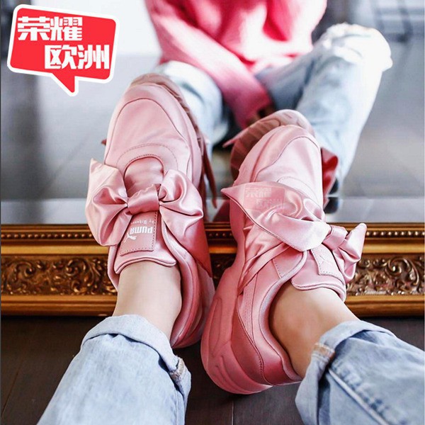 puma fenty pink bow sneakers