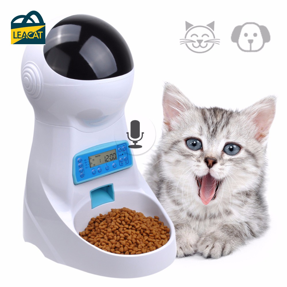 3l Automatic Pet Food Feeder With Voice Recording Pets Food Bowl