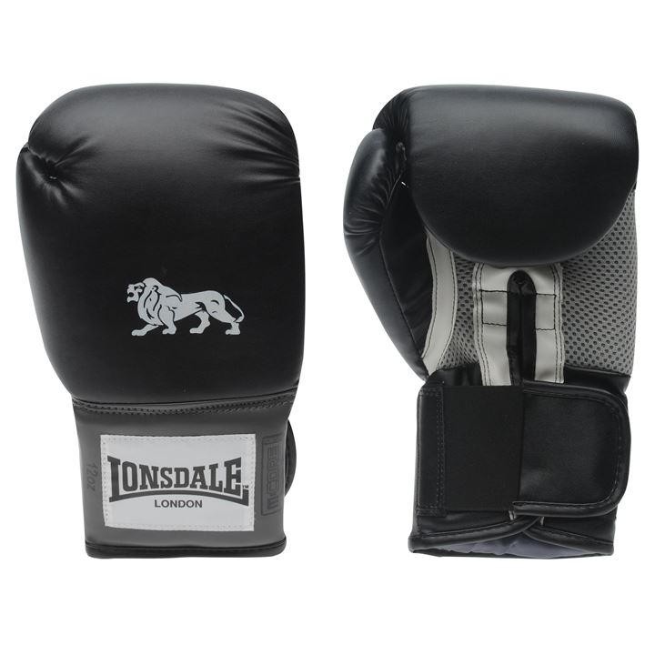 Lonsdale Muay Thai MMA Fight Glove Gym Training Sparring Leather Boxing Gloves 