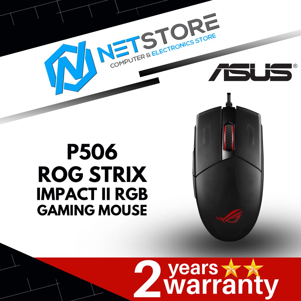 Asus P506 Rog Strix Impact Ii Rgb Gaming Mouse Shopee Malaysia