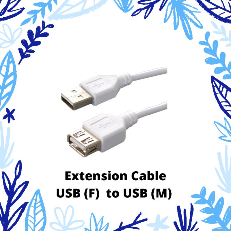 [Ready Stock] Extension Cable USB 2.0 (F) to USB 2.0 (M) Shopee Malaysia