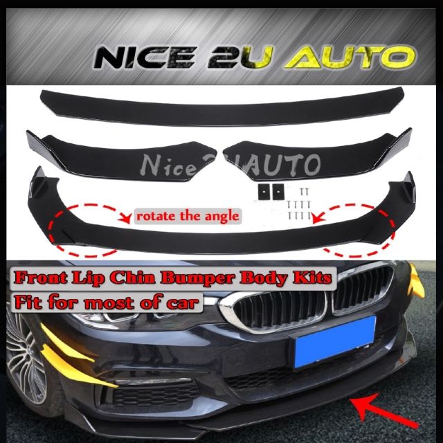 Universal Front Bumper Lip Body Kit Spoiler ⚡READYSTOCK⚡ | Shopee Malaysia