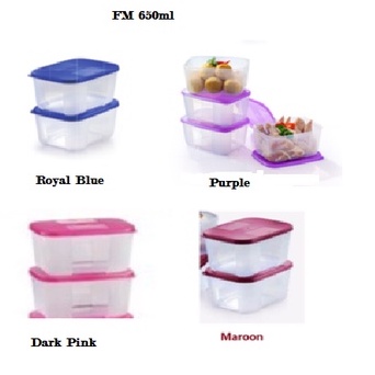 Tupperware: Freezermate 650ml (1)/(2)/(4) Dark Pink/Purple.Royal Blue/Maroon