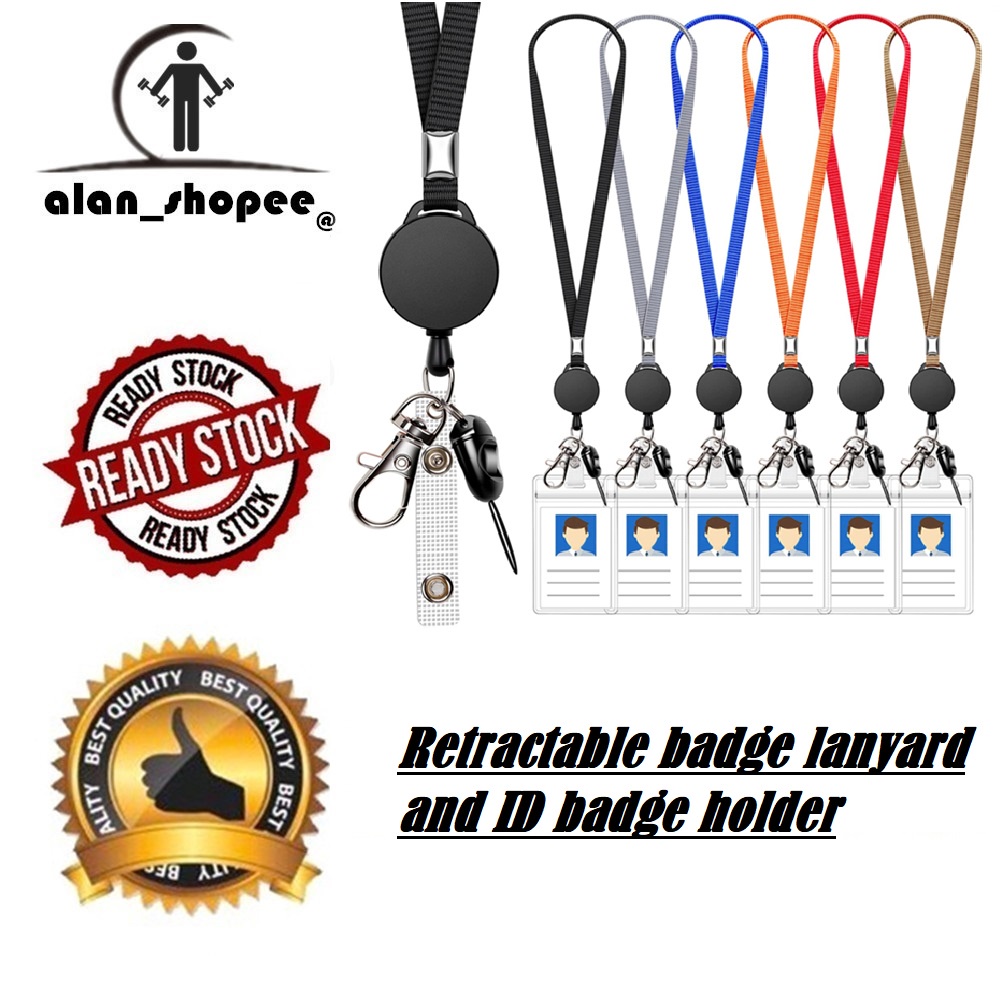 Colorful Lanyard Retractable Badge Lanyard and ID Badge Holder ...