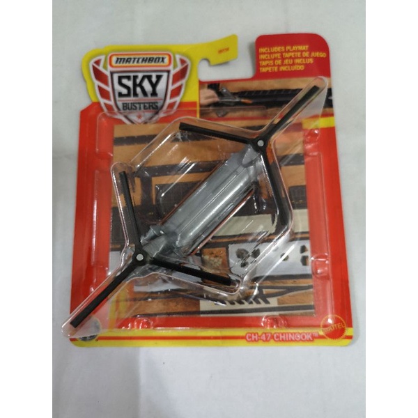 Matchbox Sky Busters Includes Playmat Boeing CH-47 Chinook - Card Not Mint