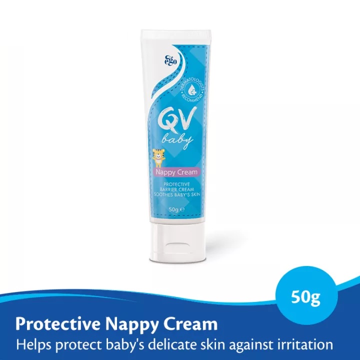 QV Baby Nappy Cream 50g | Soft, Non-greasy | Pro Vitamin B5 | Gentle for Nappy Irritation, Infant Facial Rash, Heat Rash