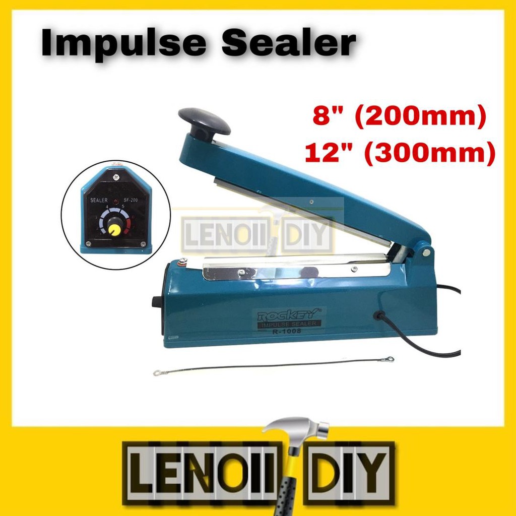 200mm 300mm Impulse Heat Sealer Machine Laminate Press Plastic Bag Sealing Mesin Pengedap Plastik