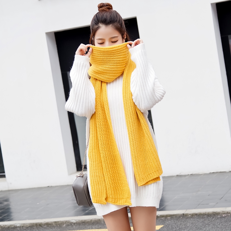 thick white scarf