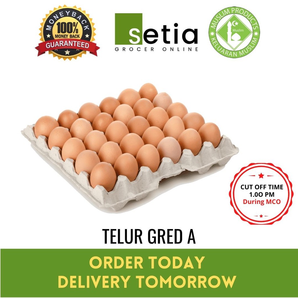 Telur Ayam Gred A ( 30 pcs ) | Shopee Malaysia