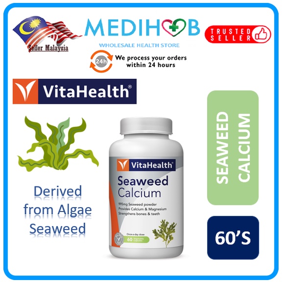 VITAHEALTH SEAWEED CALCIUM VCAPS 60S EXP 22/5/2024 Shopee Malaysia