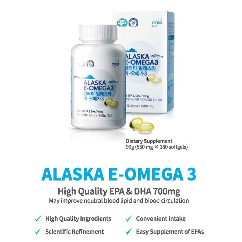 Alaska EOmega3 (550mg X 180 capsules) Shopee Malaysia