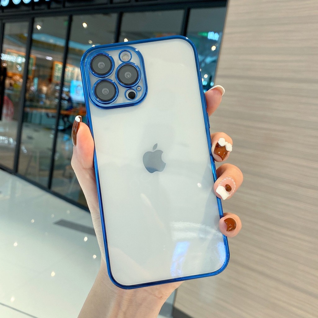 shopee: Iphone13 is suitable for Apple 13promax transparent electroplated lens my (0:3:model:IPhone 13 royal blue;:::)