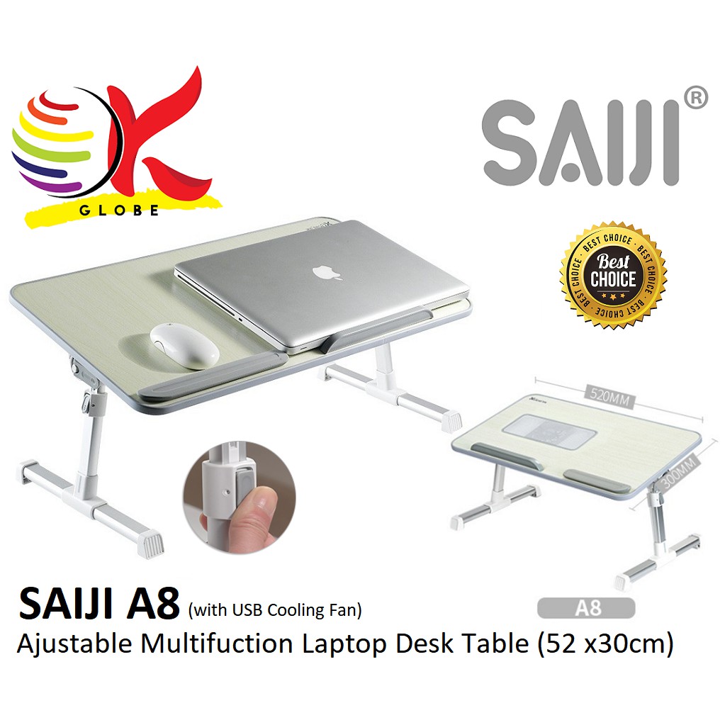 SAIJI (POWERED BY XGEAR) A8 FAN FOLDABLE PORTABLE NOTEBOOK LAPTOP BED