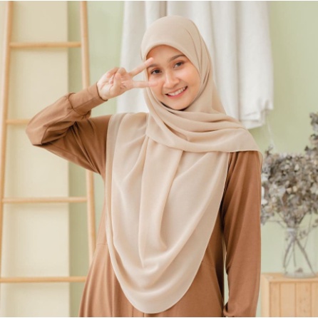 BEIGE BUFF Bidang 50 & 60 - MASYARABIA Tudung Bawal Curve (Material ...