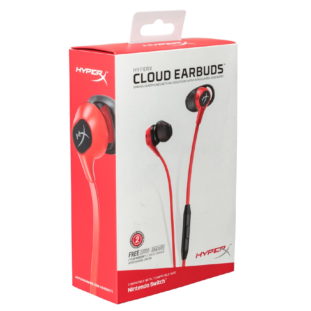 HyperX Cloud Earbuds are ideal for the Nintendo Switch HX-HSCEB-RD | Shopee Malaysia