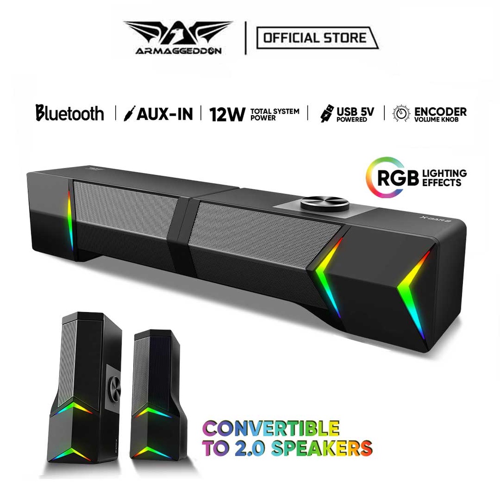 Armaggeddon X-Bar 2 Detachable Gaming Stereo Sound Bar