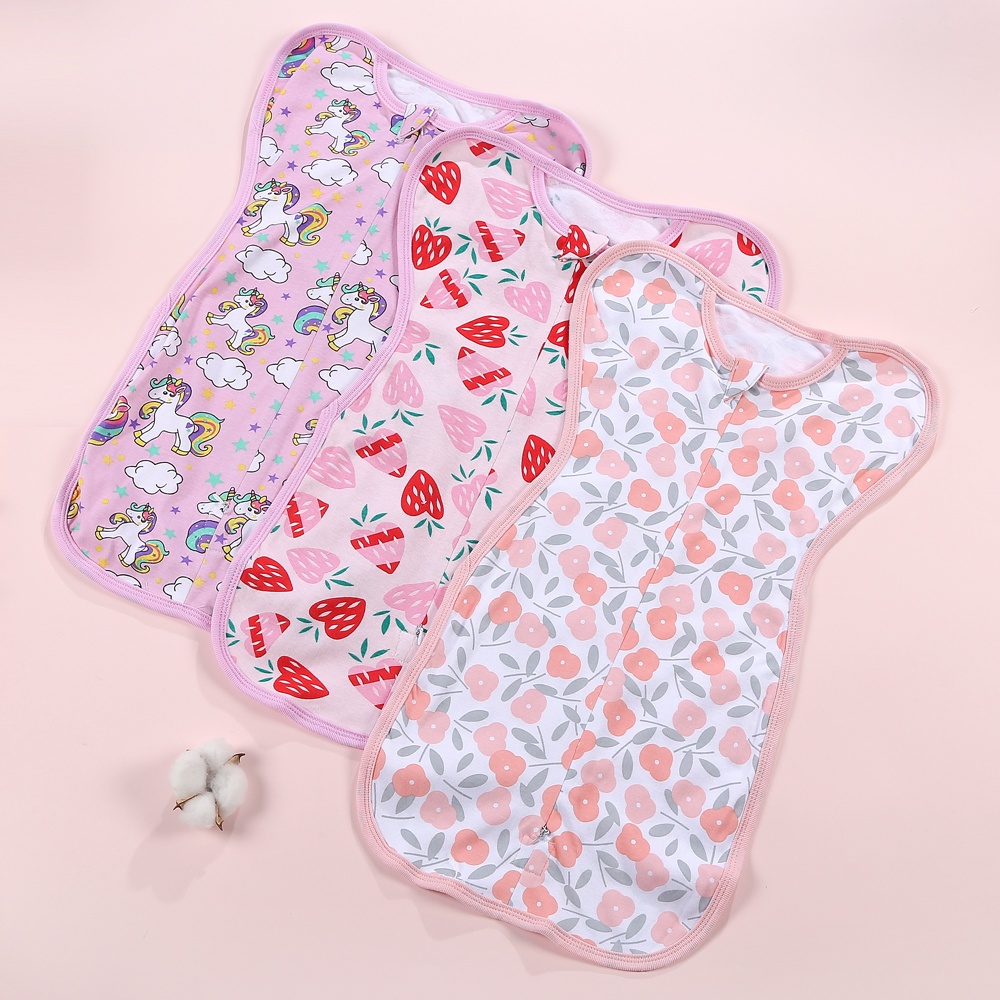 ZIP BABY SWADDLE Newborn Baby Sleeping Bag Blanket - Bedung Bayi Instant swaddle Butterfly zipper kain bedung bayi