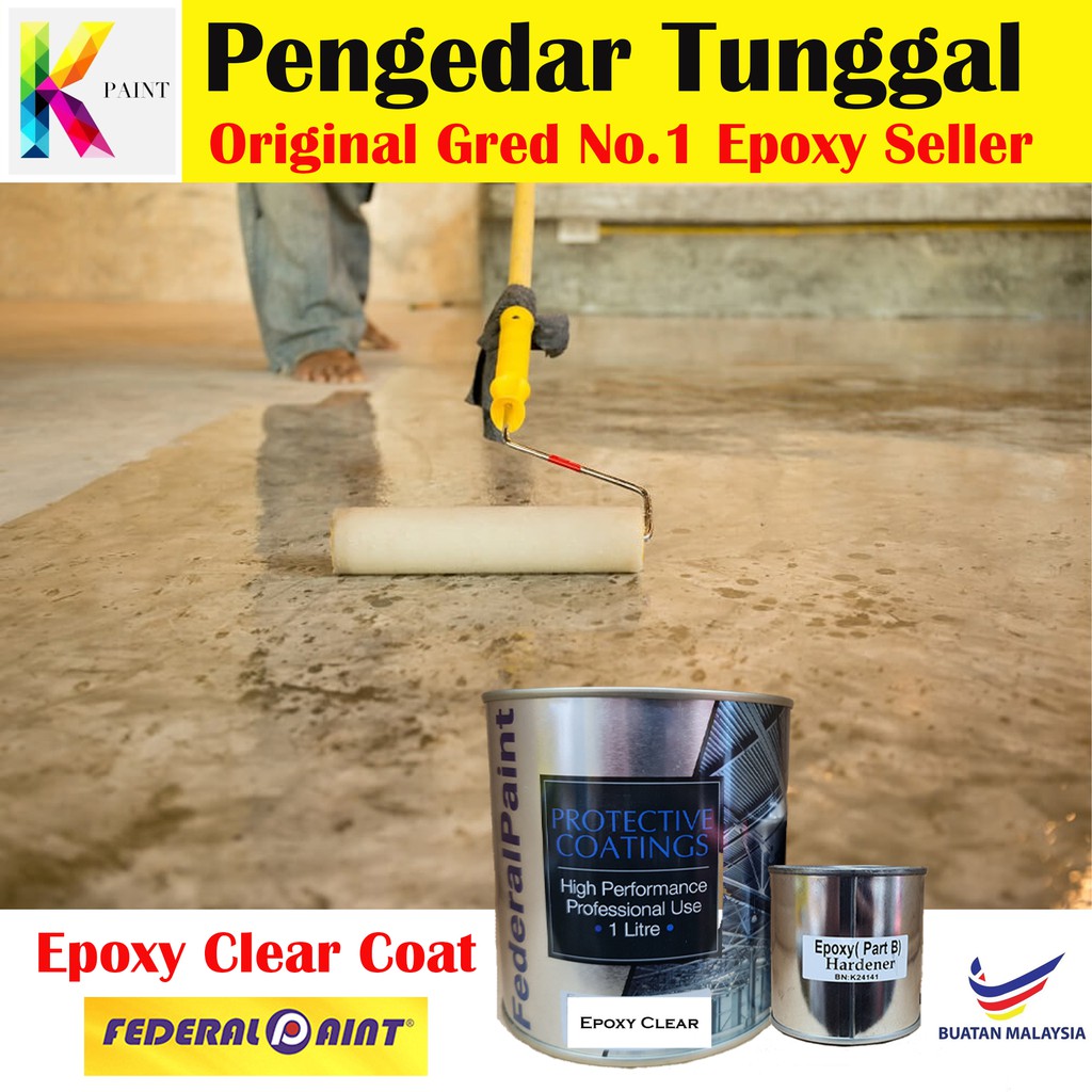 Epoxy Colour Flake Coating Clear Coat (1L CLEAR COAT ) Toilet Floor